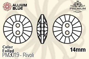 PREMIUM Rivoli Sew-on Stone (PM3019) 14mm - Color With Foiling - Click Image to Close
