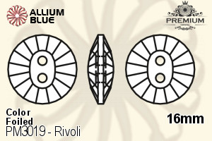 PREMIUM Rivoli Sew-on Stone (PM3019) 16mm - Color With Foiling