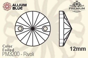 PREMIUM CRYSTAL Rivoli Sew-on Stone 12mm Light Topaz F