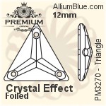 プレミアム Triangle ソーオンストーン (PM3270) 12mm - クリスタル 裏面フォイル