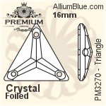PREMIUM Triangle Sew-on Stone (PM3270) 22mm - Crystal Effect With Foiling