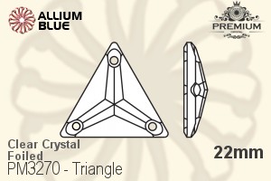 PREMIUM Triangle Sew-on Stone (PM3270) 22mm - Clear Crystal With Foiling - 关闭视窗 >> 可点击图片