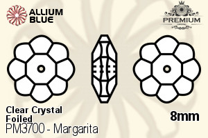 PREMIUM Margarita Sew-on Stone (PM3700) 8mm - Clear Crystal With Foiling - Click Image to Close