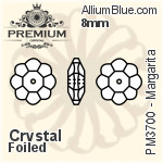 PREMIUM Margarita Sew-on Stone (PM3700) 10mm - Clear Crystal With Foiling