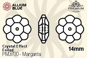 PREMIUM Margarita Sew-on Stone (PM3700) 12mm - Crystal Effect With Foiling