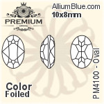 プレミアム Oval ファンシーストーン (PM4100) 8x6mm - カラー Mix