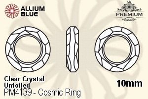プレミアム Cosmic Ring ファンシーストーン (PM4139) 10mm - クリスタル 裏面にホイル無し - ウインドウを閉じる