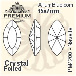 PREMIUM Navette Fancy Stone (PM4200) 6x3mm - Color With Foiling