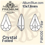 PREMIUM Pear Fancy Stone (PM4300) 8x4.8mm - Color With Foiling