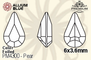 PREMIUM CRYSTAL Pear Fancy Stone 6x3.6mm Rose F