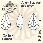 PREMIUM Pear Fancy Stone (PM4300) 6x3.6mm - Color With Foiling