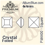 PREMIUM Square Fancy Stone (PM4400) 2x2mm - Color Unfoiled