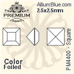 PREMIUM Square Fancy Stone (PM4400) 6x6mm - Clear Crystal With Foiling