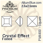 PREMIUM Square Fancy Stone (PM4400) 6x6mm - Color Unfoiled