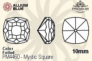 PREMIUM Mystic Square Fancy Stone (PM4460) 10mm - Color With Foiling - Click Image to Close