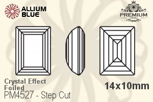 PREMIUM Step Cut Fancy Stone (PM4527) 14x10mm - Crystal Effect With Foiling - 關閉視窗 >> 可點擊圖片
