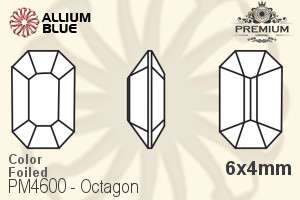PREMIUM CRYSTAL Octagon Fancy Stone 6x4mm Rose F
