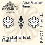 PREMIUM Snowflake Fancy Stone (PM4704) 10mm - Crystal Effect With Foiling