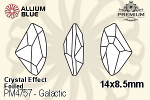 PREMIUM Galactic Fancy Stone (PM4757) 14x8.5mm - Crystal Effect With Foiling - 關閉視窗 >> 可點擊圖片