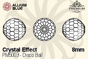 プレミアム Disco Ball ビーズ (PM5003) 8mm - クリスタル エフェクト