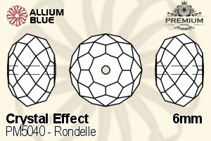 プレミアム Rondelle ビーズ (PM5040) 6mm - クリスタル エフェクト