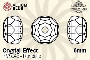 PREMIUM CRYSTAL Rondelle Bead 6mm Crystal Aurore Boreale