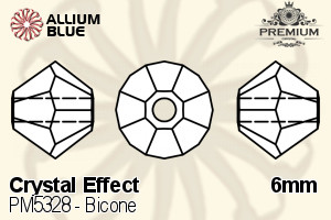 PREMIUM Bicone Bead (PM5328) 6mm - Crystal Effect - 關閉視窗 >> 可點擊圖片