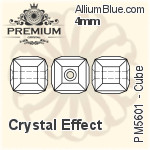 プレミアム Cube ビーズ (PM5601) 4mm - カラー Mix