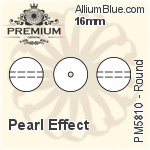 プレミアム ラウンド Crystal パール (PM5810) 20mm - パール Effect