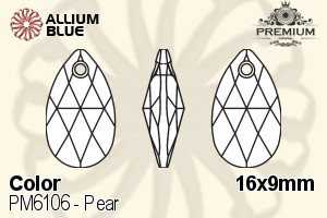 PREMIUM Pear Pendant (PM6106) 16x9mm - Color - Haga Click en la Imagen para Cerrar