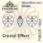 プレミアム Heart ペンダント (PM6228) 28mm - カラー