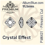 PREMIUM Princess Cut Pendant (PM6431) 16mm - Crystal Effect