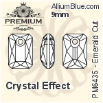 PREMIUM Emerald Cut Pendant (PM6435) 11.5mm - Crystal Effect