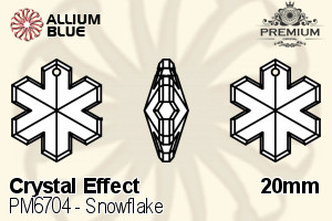 PREMIUM Snowflake Pendant (PM6704) 20mm - Crystal Effect - Click Image to Close