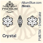 PREMIUM Snowflake Pendant (PM6704) 20mm - Crystal Effect