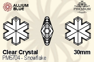 プレミアム Snowflake ペンダント (PM6704) 30mm - クリスタル - ウインドウを閉じる