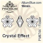 PREMIUM Flower Pendant (PM6744) 10mm - Clear Crystal