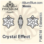 PREMIUM Edelweiss Pendant (PM6748) 18mm - Clear Crystal