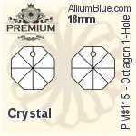 プレミアム Drop ペンダント (PM6000) 15x7.5mm - クリスタル エフェクト