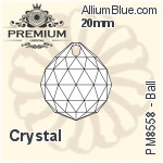 プレミアム Ball ペンダント (PM8558) 20mm - クリスタル エフェクト