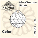 PREMIUM Ball Pendant (PM8558) 30mm - Clear Crystal