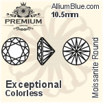 PREMIUM Moissanite Round Brilliant Cut (PM9010) 11mm - Slightly Tinted Colorless