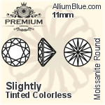 PREMIUM Moissanite Round Brilliant Cut (PM9010) 10.5mm - Rare Colorless