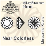PREMIUM Moissanite Round Brilliant Cut (PM9010) 13mm - Exceptional Colorless
