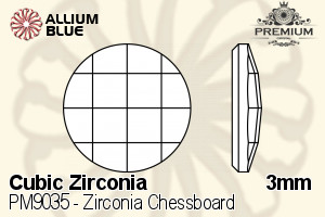 PREMIUM Zirconia Chessboard (PM9035) 3mm - Cubic Zirconia