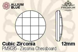 プレミアム Zirconia Chessboard (PM9035) 12mm - キュービックジルコニア