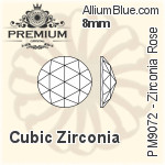 PREMIUM Zirconia Rose (PM9072) 6mm - Cubic Zirconia