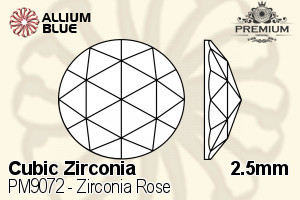 プレミアム Zirconia Rose (PM9072) 2.5mm - キュービックジルコニア