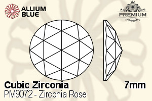 PREMIUM Zirconia Rose (PM9072) 7mm - Cubic Zirconia