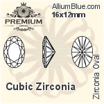 PREMIUM Zirconia Oval (PM9100) 18x13mm - Cubic Zirconia